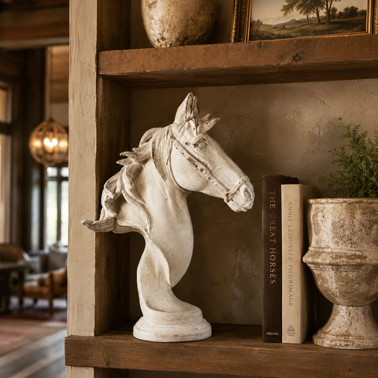 The Weathered Equestrian Horse Bust