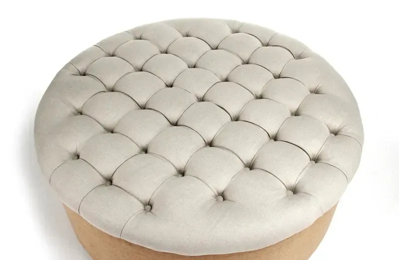 Tufted Round Ottoman-tbgypsysoul