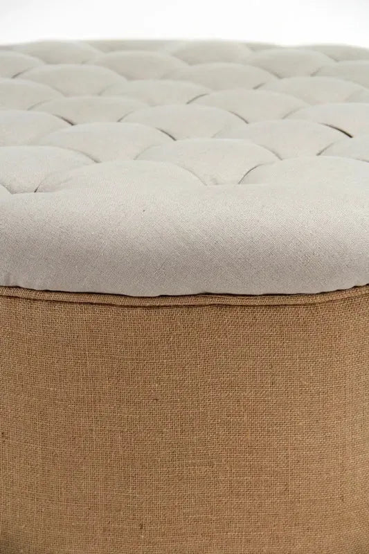 Tufted Round Ottoman-tbgypsysoul