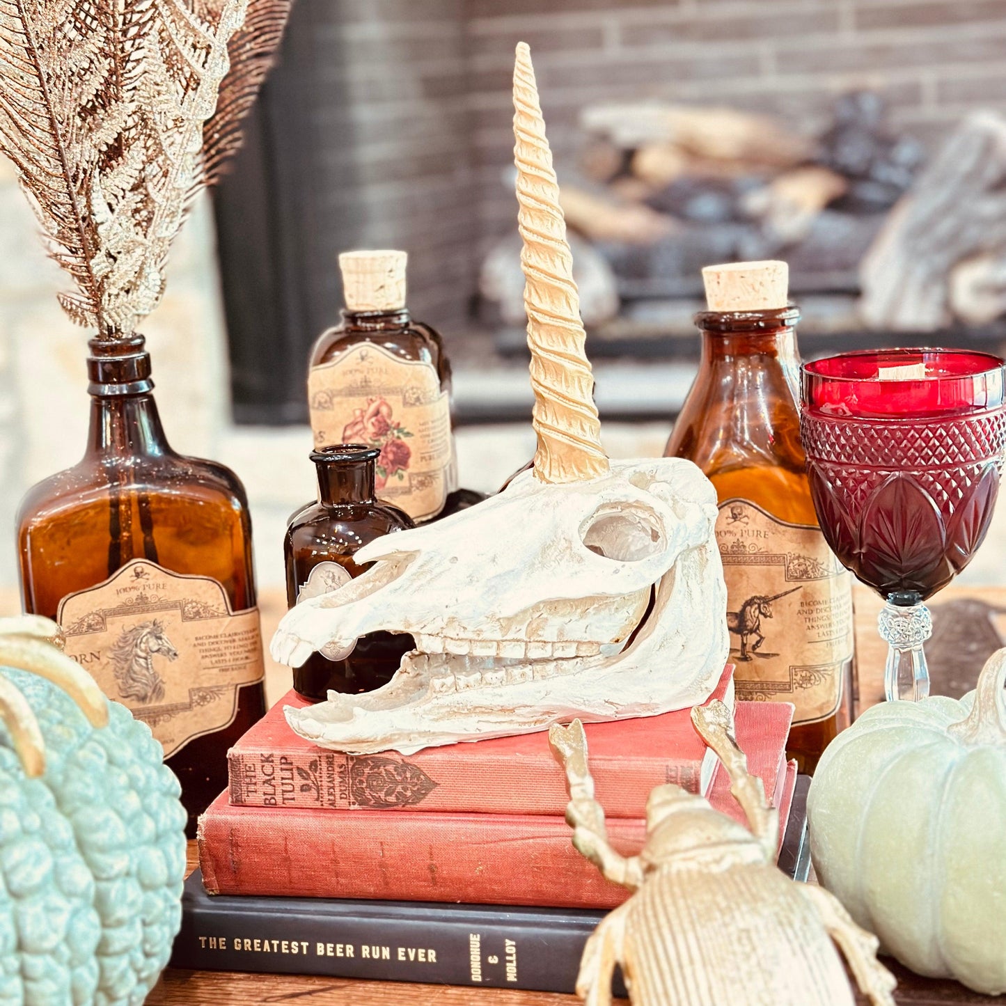 Unicorn Skull-Halloween Decor-tbgypsysoul