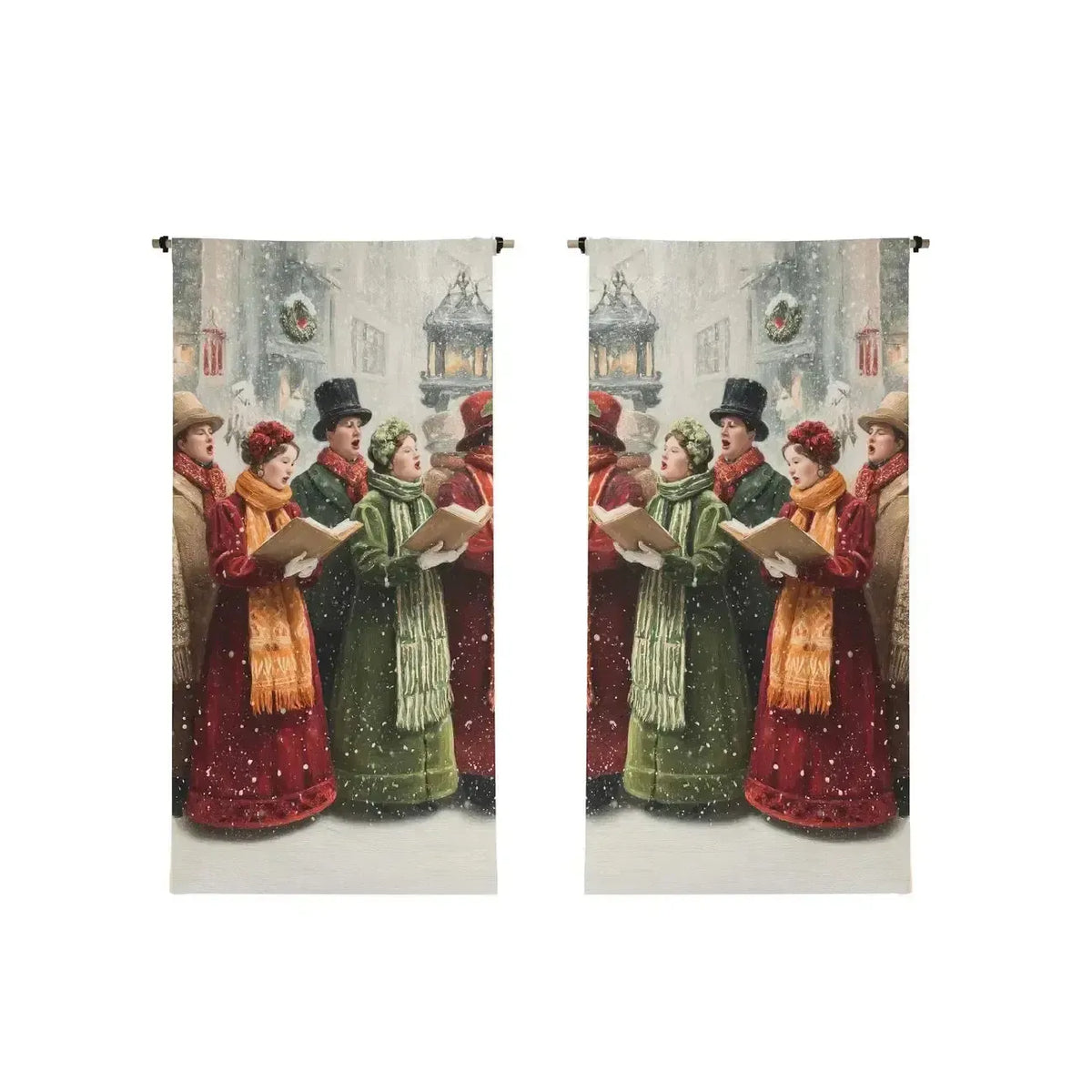 Victorian Christmas Carollers Scroll-Wall Art-tbgypsysoul