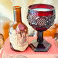 Vintage Avon Ruby Red Glass Goblet - Blood Moon-Vintage Glass Candles-tbgypsysoul