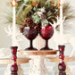 Vintage Avon Ruby Red Glass Goblet - Christmas Cabernet Soy Candle-Vintage Glass Candles-tbgypsysoul