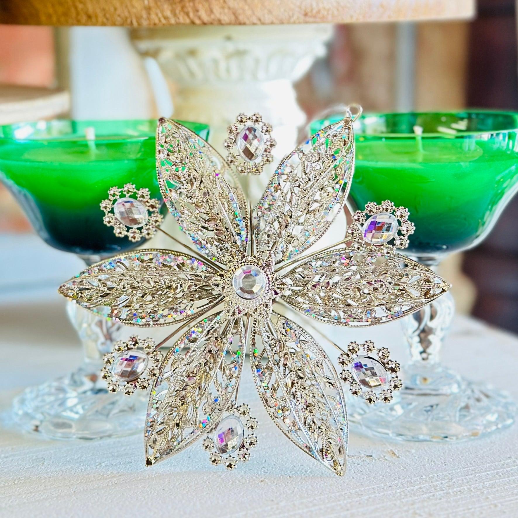 Vintage Emerald Champagne Glasses - Christmas Cabernet Soy Candle-Vintage Glass Candles-tbgypsysoul