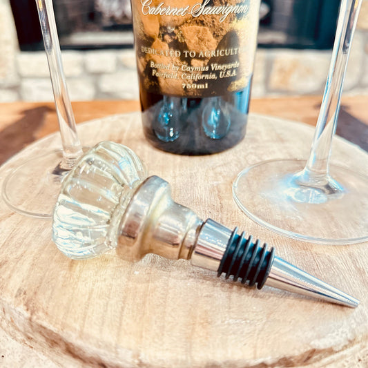 Vintage Glass Door Knob Wine Stoppers-tbgypsysoul