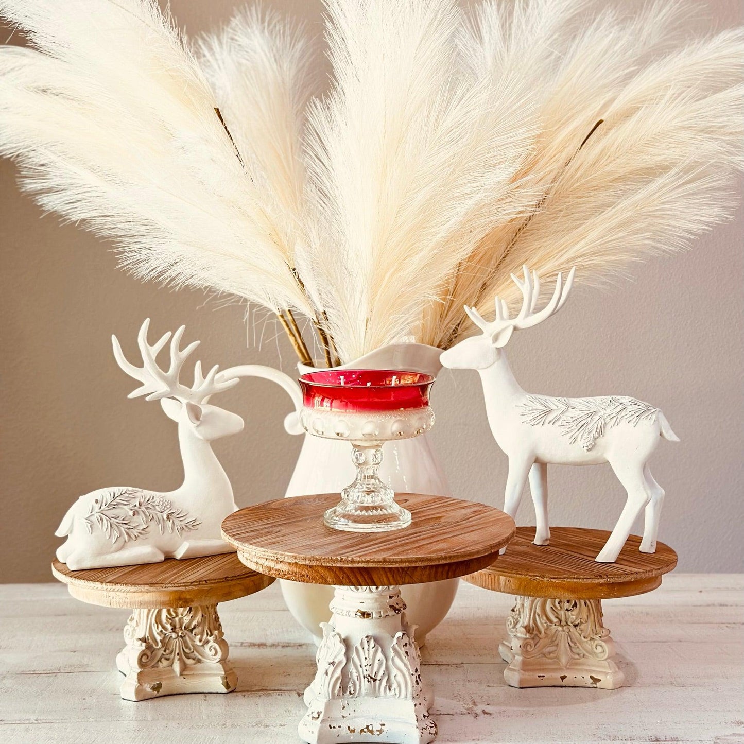 Vintage Kings Crown Red Rimmed Goblet - Southern Spiked Eggnog-Vintage Glass Candles-tbgypsysoul