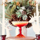 Vintage Ombré Amberina Footed Pedestal - Candy Corn Cocktail-Vintage Glass Candles-tbgypsysoul