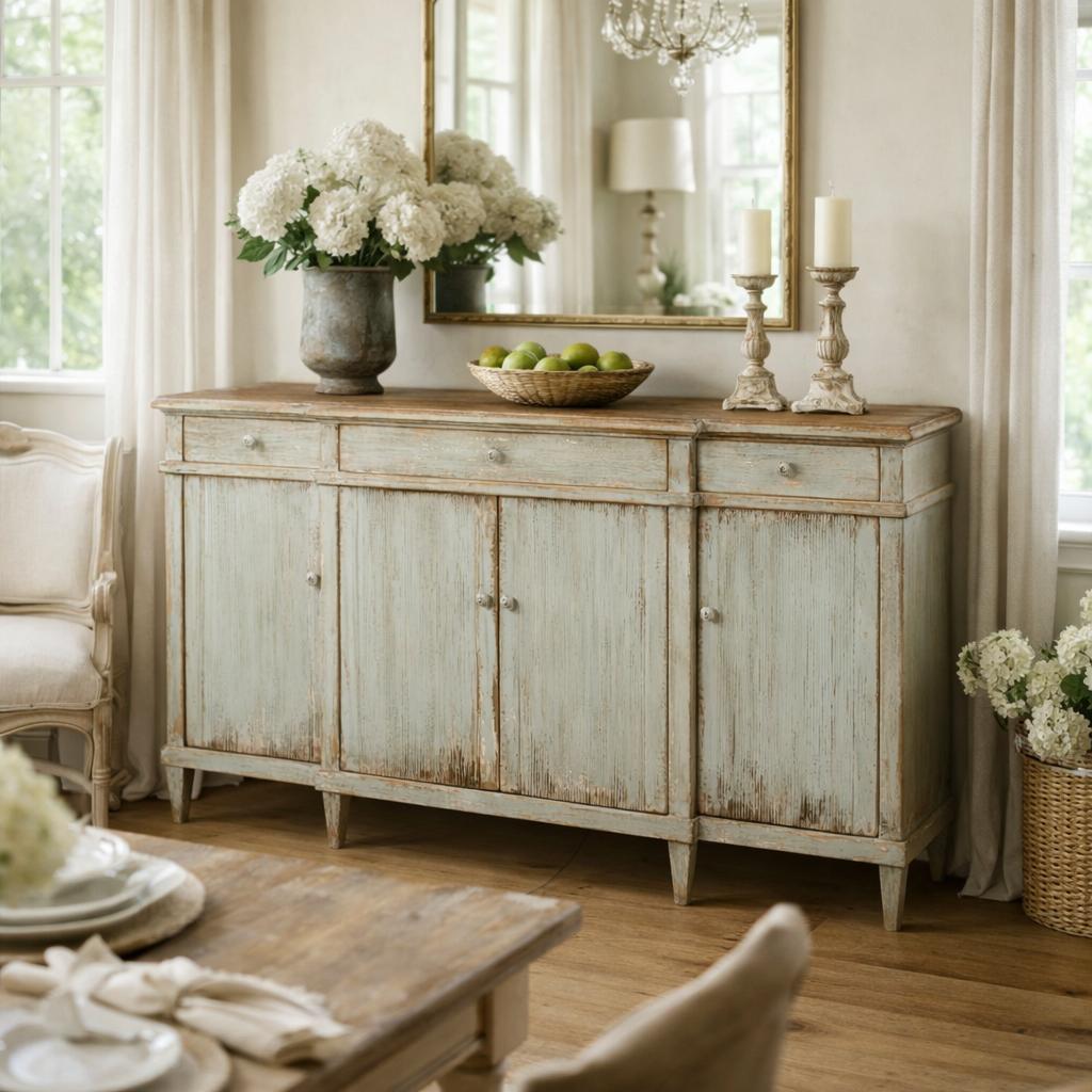 Vintage Patina Sideboard - White Glove Included-Buffet Sideboard-tbgypsysoul
