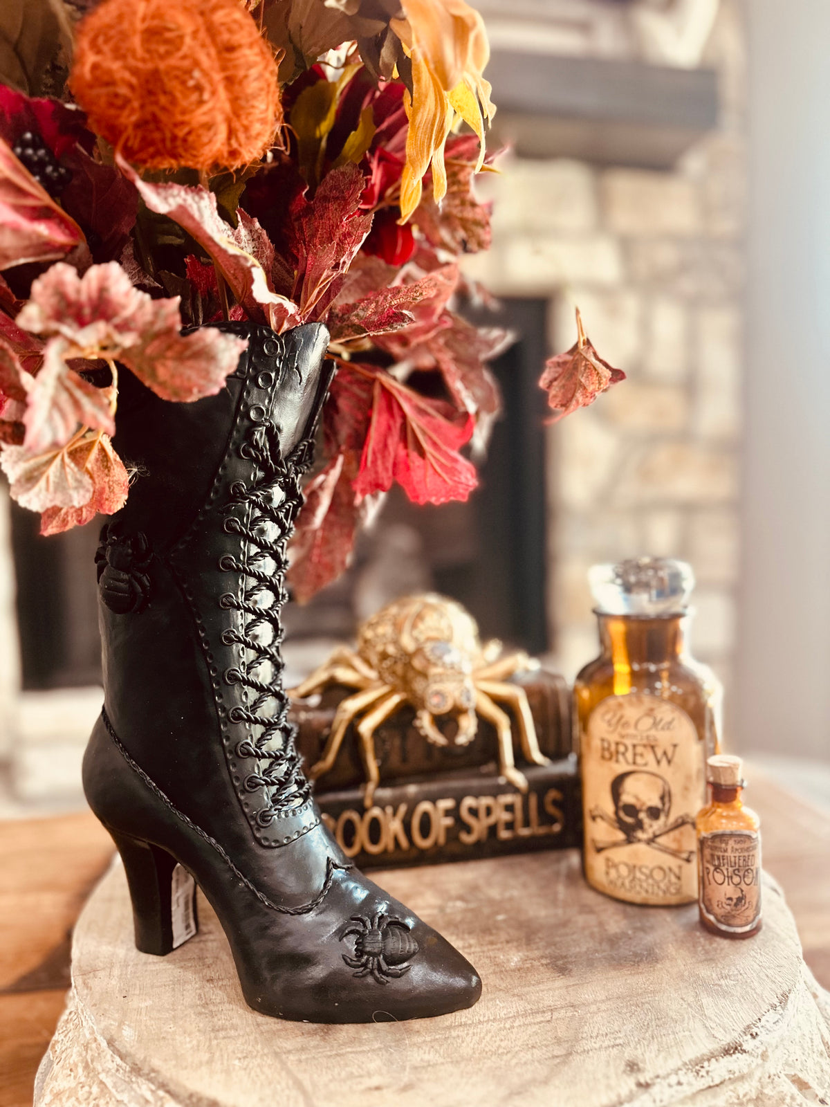 Vintage Witch Boot Vase-Vase-tbgypsysoul