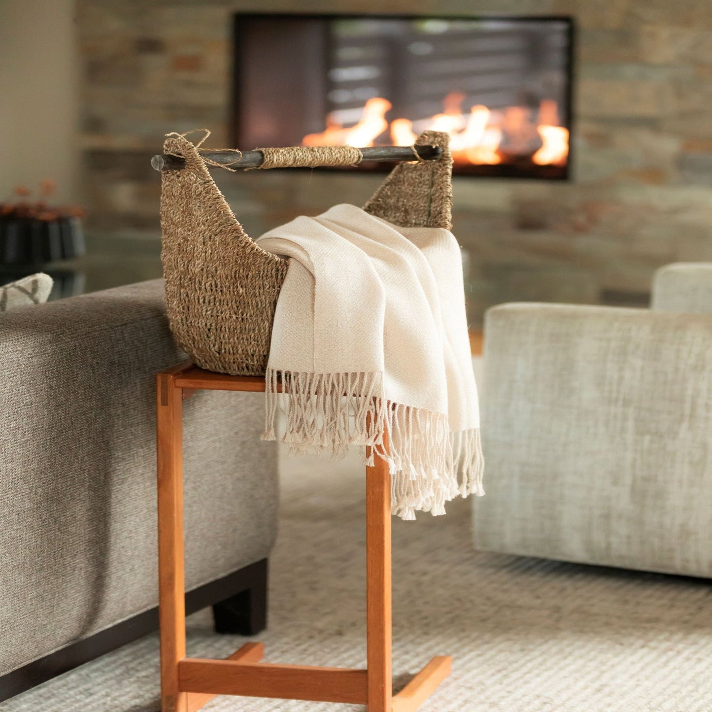 Wasi Collection - Undyed Ivory Baby Alpaca Throw-tbgypsysoul