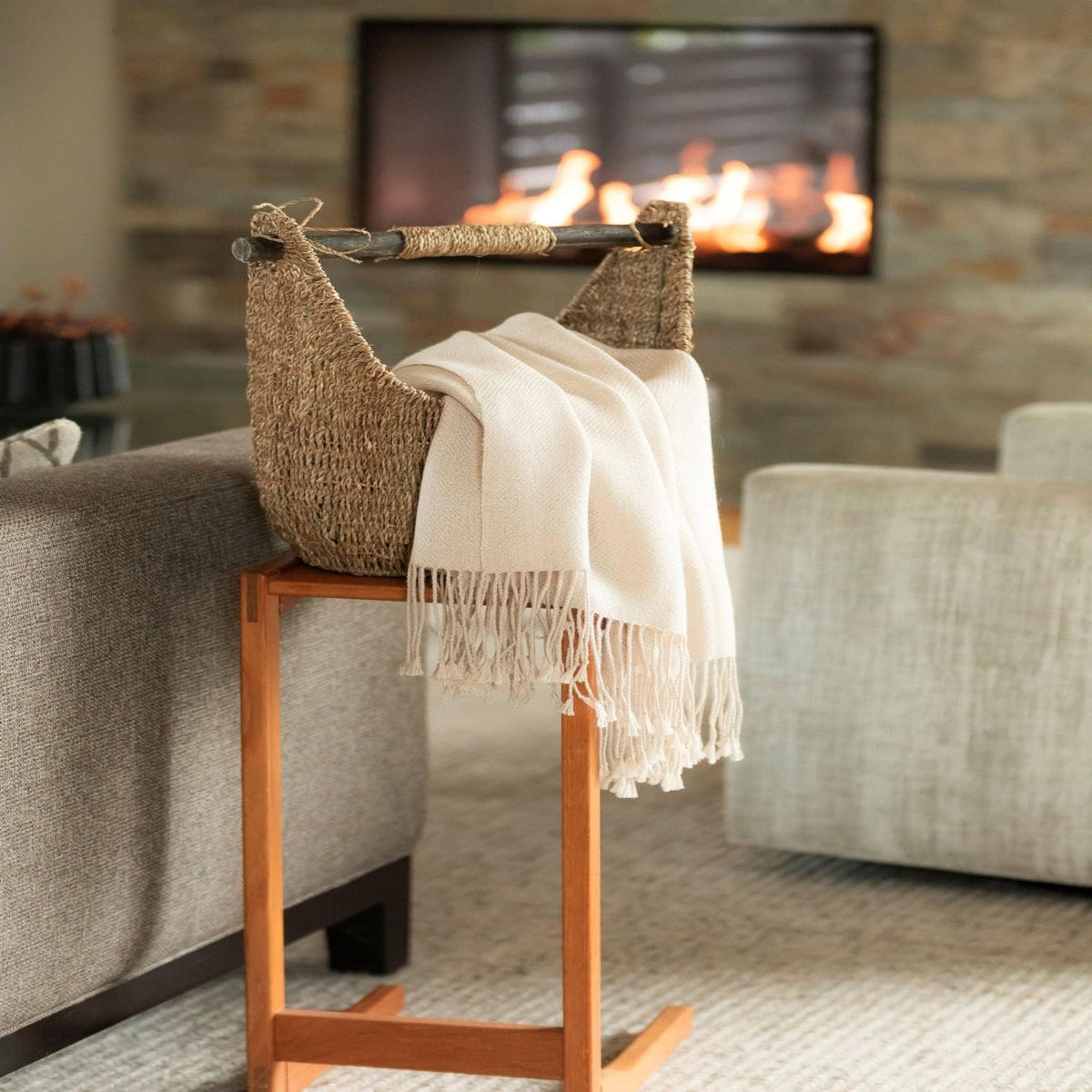 Wasi Collection - Undyed Ivory Baby Alpaca Throw-tbgypsysoul