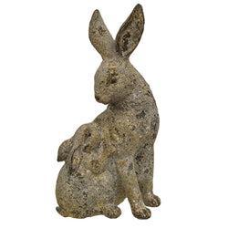 Weathered Cement Mama & Baby Bunny-Easter Home Decor-tbgypsysoul