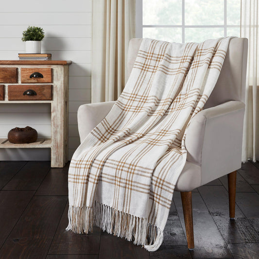 Wheat Plaid Woven Throw-Throw Pillow-tbgypsysoul