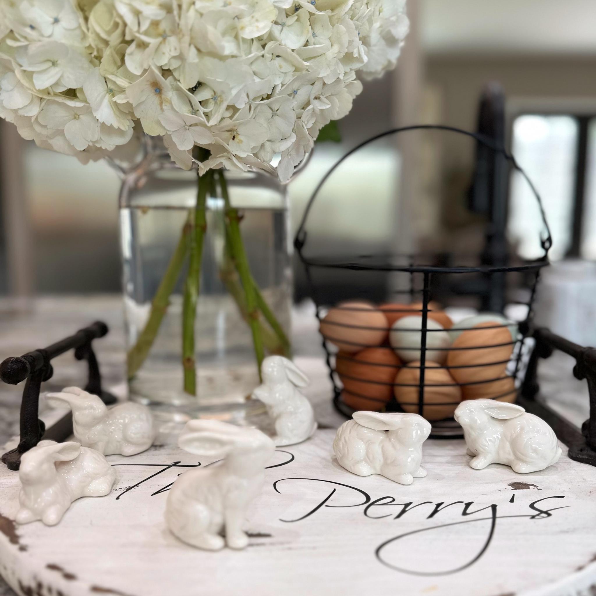 White Bunny Rabbit Set of 6