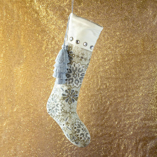 White Frost Christmas Stocking