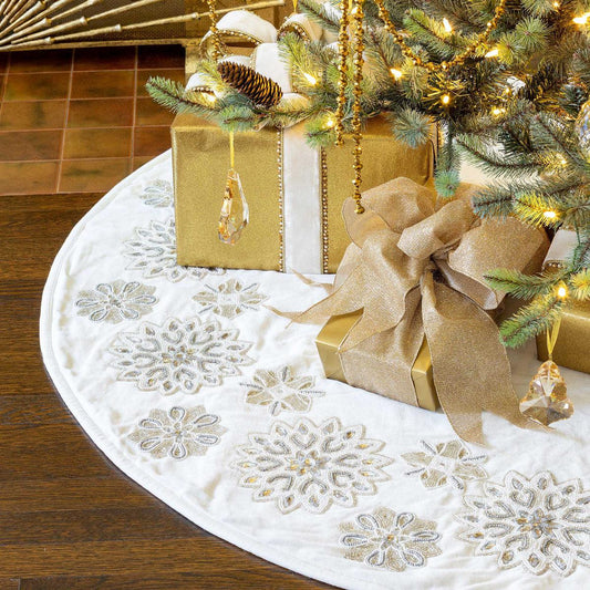 White Frost Tree Skirt-Tree Skirt-tbgypsysoul