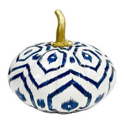 White Pumpkin with Blue Geometric-Shop-tbgypsysoul