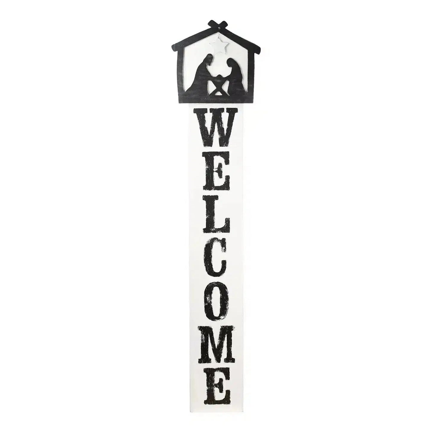 Whitewashed Welcome Board-Home Decor-tbgypsysoul